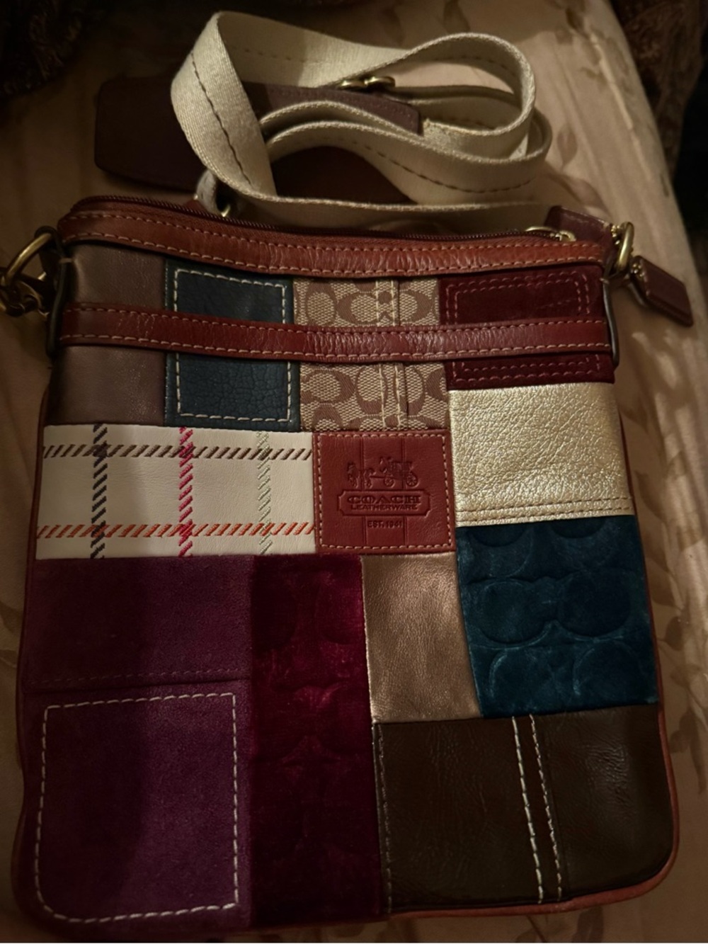 Coach Patchwork Crossbody Bag in Multi Vintage